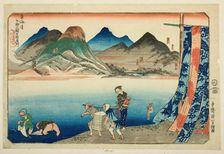 Akasaka, Fujikawa, Okazaki, Chiryu, and Narumi, from the series "Famous Places on..., c. 1830/35. Creator: Utagawa Kuniyoshi