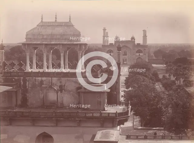 Akbar's Tomb and Gardens, Sikandra, India, 1860s-70s. Creator: Unknown.