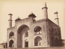 Akbar's Tomb at Sikandra, India, 1860s-70s. Creator: Unknown