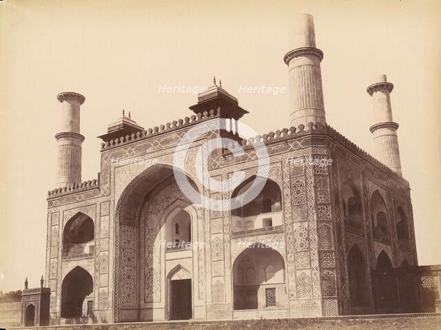 Akbar's Tomb at Sikandra, India, 1860s-70s. Creator: Unknown.