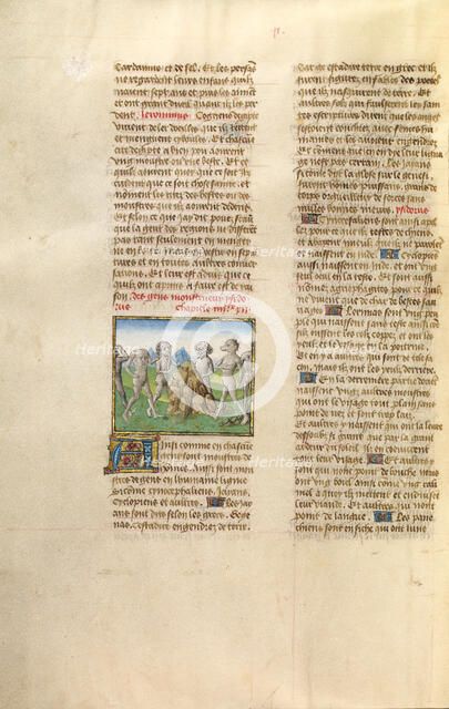 Akephalos and Kynokephalos; Miroir Historial, about 1475. Creator: Unknown.