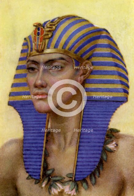 Akhenaten, Ancient Egyptian pharaoh of the 18th dynasty, 14th century BC (1926).  Artist: Winifred Mabel Brunton