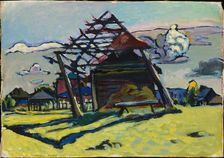 Akhtyrka. Frame for a Haystack and Farm, 1917. Creator: Kandinsky, Wassily Vasilyevich (1866-1944)
