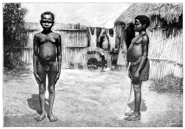 'Akka Man and Woman', c1880. Artist: Unknown