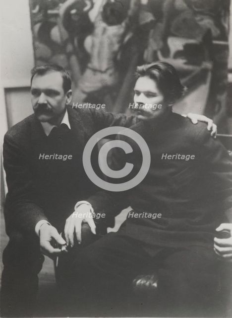 Akseli Gallen-Kallela and Maxim Gorky in Helsinki, c. 1905.