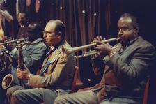 Al Cohn and Harry "Sweets" Edison, Edinburgh Jazz Festival, 1987. Creator: Brian Foskett
