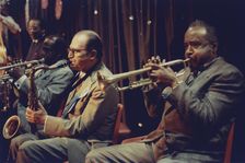Al Cohn and Harry "Sweets" Edison, Edinburgh Jazz Festival, 1987. Creator: Brian Foskett