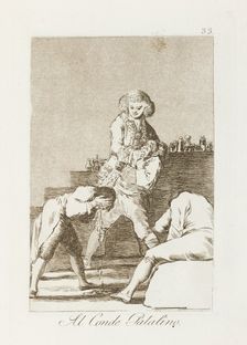 Al Conde Palatino,; Los Caprichos, pl.33, 1799. Creator: Francisco Goya
