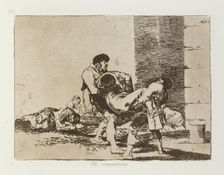 Al cementerio.; Los Desastres de la Guerra, Madrid 1863. Creator: Francisco Goya