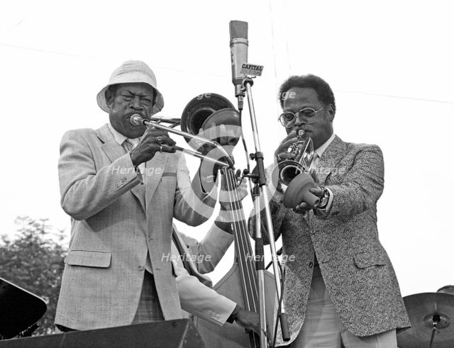 Al Grey and ClarkTerry, Capital Jazz Festival, Knebworth, Herts, July 82. Artist: Brian O'Connor.