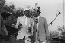 Al Grey, Clark Terry, Capital Radio Jazz Festival, 1981. Creator: Brian Foskett