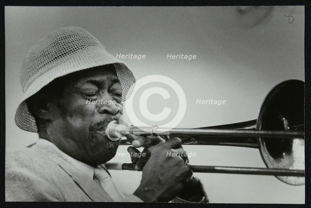 Al Grey performing at the Capital Radio Jazz Festival, Alexandra Palace, London, July 1982. Artist: Denis Williams