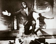 Al Jolson, American singer, in the final scene from the film The Jazz Singer 1927. Creator: Unknown