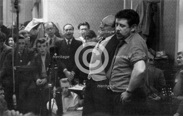 AL Lloyd and Ewan MacColl, Enterprise Public House, London, late 1950s-early 1960s.  Artist: Eddis Thomas