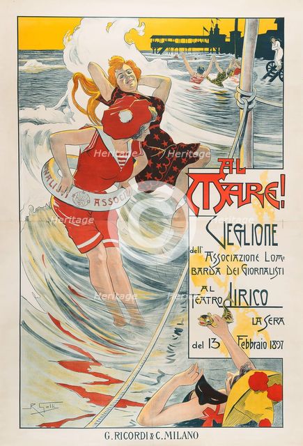 Al Mare! Veglione dell'Associazione Lombarda dei Giornalisti al Teatro Lirico, 1896-1897. Creator: Galli, Riccardo (1869-1944).