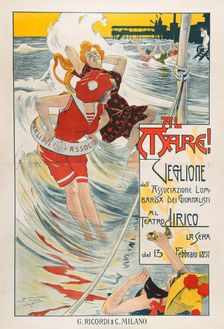 Al Mare! Veglione dell'Associazione Lombarda dei Giornalisti al Teatro Lirico, 1896-1897. Creator: Galli, Riccardo (1869-1944)