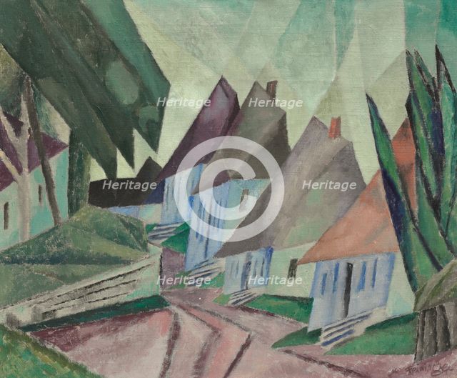 Alt-Sallenthin (Village street in Alt-Sallenthin I), 1912. Creator: Feininger, Lyonel (1871-1956).