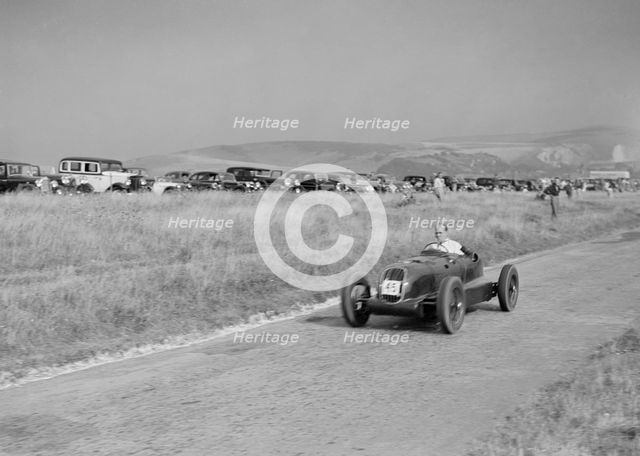 Alta single-seater with racing body at the Bugatti Owners Club Lewes Speed Trials, Sussex, 1937. Artist: Bill Brunell.
