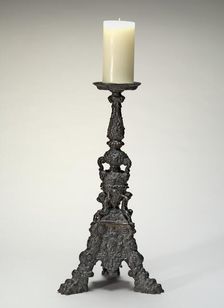 Altar-Candlestick with Shield of Arms of the Garzoni of Venice, third quarter 16th century. Creator: Unknown