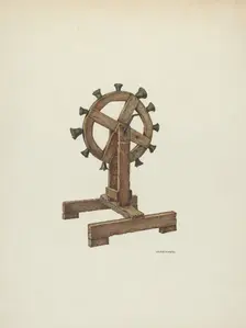 Altar Chimes on Wheel, c. 1941. Creator: William Kieckhofel