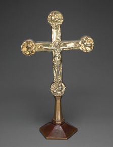 Altar Cross, Brunswick, c. 1325; foot: 15th century. Creator: Unknown