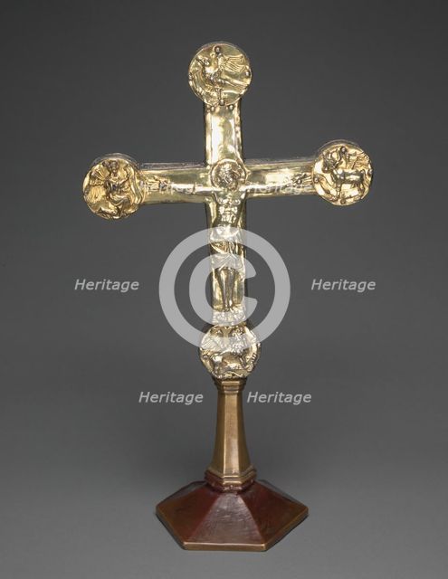 Altar Cross, Brunswick, c. 1325; foot: 15th century. Creator: Unknown.