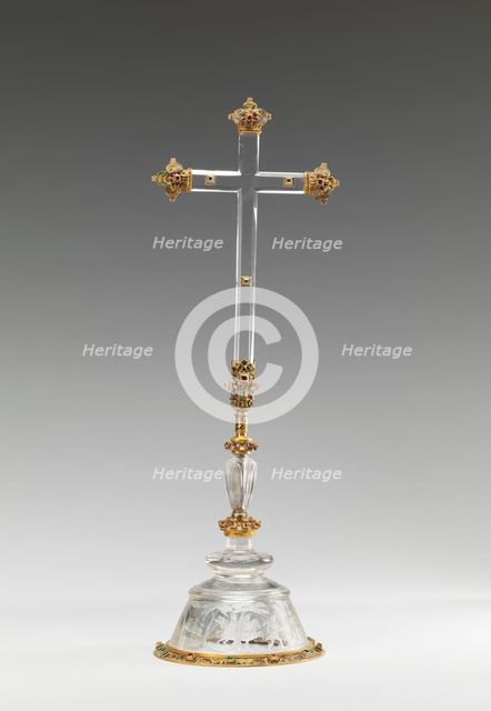 Altar Cross, c. 1590 (foot); mid to late 19th century (cross and its mounts). Creator: Saracchi family.