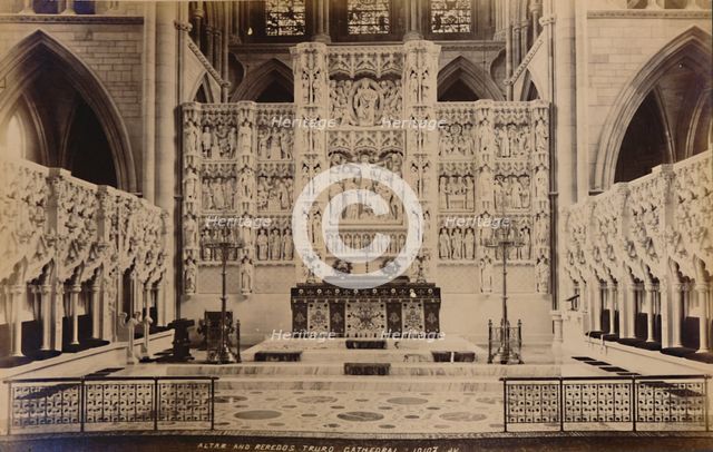 'Altar and Reredos Truro Cathedral', 1929. Creator: Unknown.
