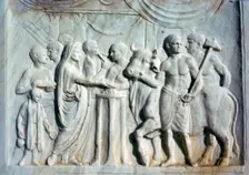 Altar dedicated to the Roman Imperial cult, 1st century. Creator: Unknown