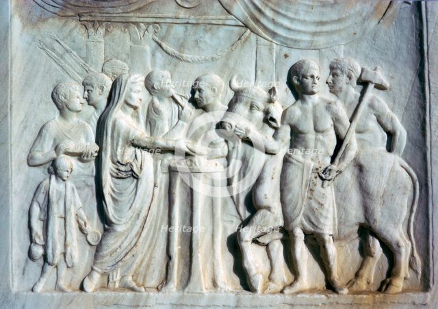 Altar dedicated to the Roman Imperial cult, 1st century. Creator: Unknown.