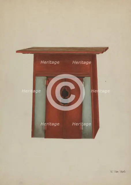Altar for Chinese Temple, c. 1939. Creator: Vera Van Voris.