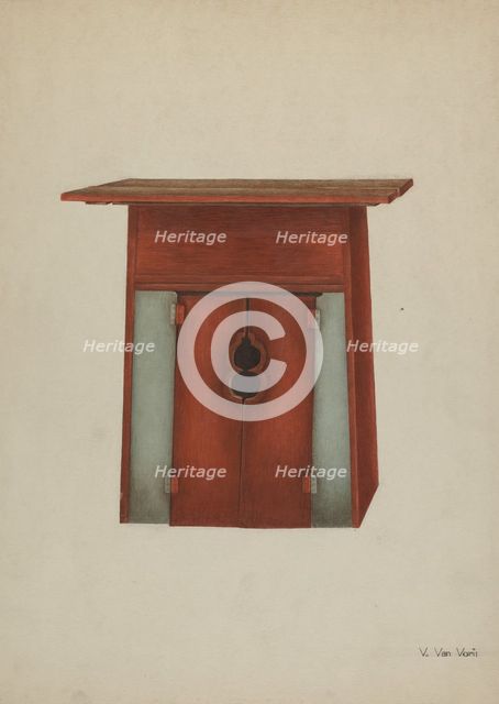 Altar for Chinese Temple, c. 1939. Creator: Vera Van Voris.