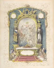Altar Flanked by St. Louis and St. Theresa, mid-19th century. Creator: Emile-Charles Wattier