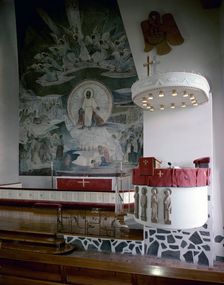 Altar fresco by Lennart Segerstråle, church of Rovaniemi, Finland. Creator: Göran Algård