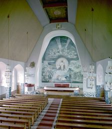 Altar fresco by Lennart Segerstråle, church of Rovaniemi, Finland. Creator: Göran Algård