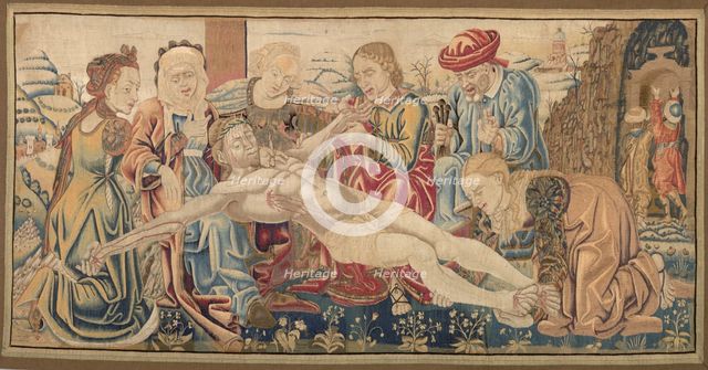 Altar Frontal with the Lamentation, c. 1474. Creator: Cosimo Tura (Italian, c. 1430-1495), attributed to ; Rubinetto de Francia (Italian, active 1457-1483).