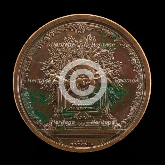 Altar of Fame [reverse], 1770. Creator: Georg Christian Waechter.