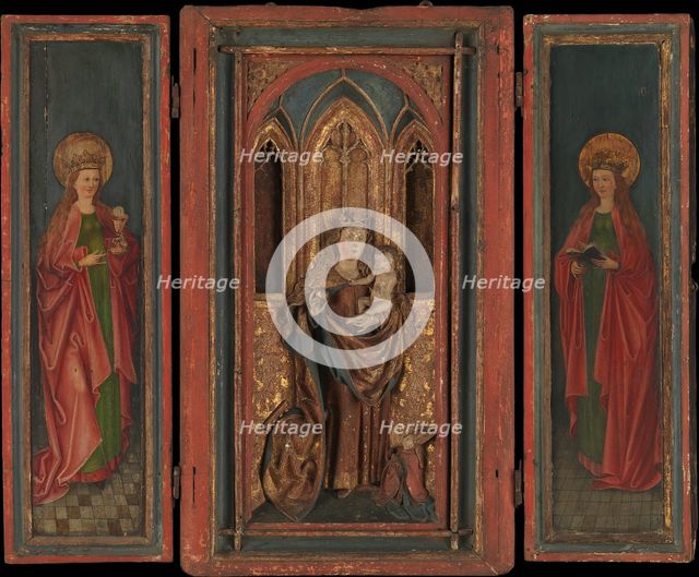 Altar Shrine with Madonna and Child with Donor, last quarter 15th century. Creator: Unknown.