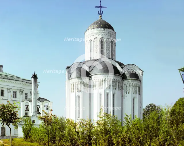 Altar side of the Cathedral of Saint Demetrius [Vladimir], 1911. Creator: Sergey Mikhaylovich Prokudin-Gorsky.