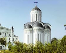 Altar side of the Cathedral of Saint Demetrius [Vladimir], 1911. Creator: Sergey Mikhaylovich Prokudin-Gorsky