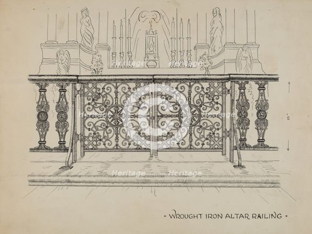 Altar Railing, c. 1936. Creator: Ray Price.