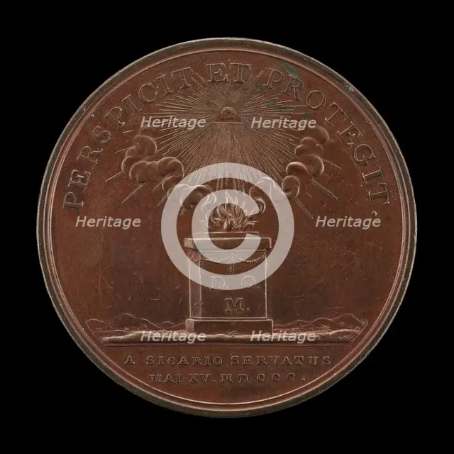 Altar with a Burning Offering [reverse], 1800. Creator: Heinrich Conrad Küchler.