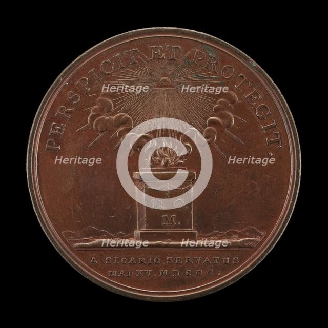 Altar with a Burning Offering [reverse], 1800. Creator: Heinrich Conrad Küchler.