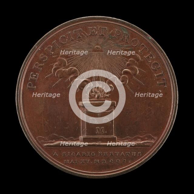 Altar with a Burning Offering [reverse], 1800. Creator: Heinrich Conrad Küchler.