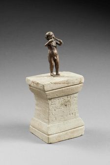 Altar to God Oxus, with Marsias playing the aulos. From the Oxus Temple..., 2th century BC. Creator: Central Asian Art