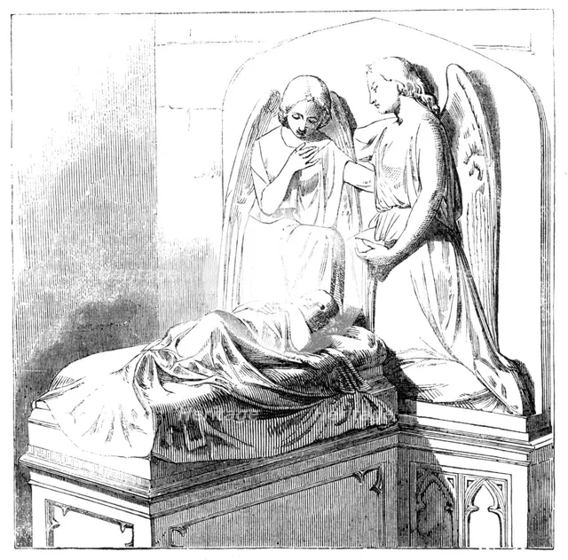 Altar-tomb and Sculpture in Ledbury Church, 1857.  Creator: Unknown.