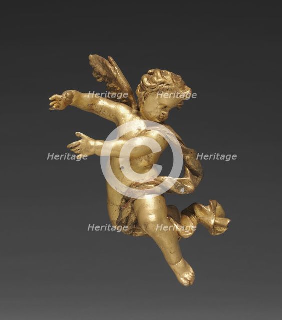 Altarpiece with Relics - Putto with column, upper right, 1735-1740. Creator: Joseph Matthias Götz (German, 1696-1760); Workshop, and.