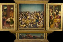 Altarpiece with scenes from the life of the Virgin, German, 1548. Creator: Unknown