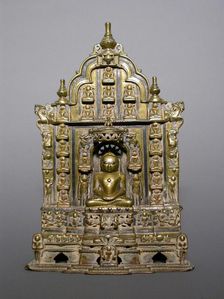 Altarpiece with Twenty-Second Jaina Tirthankara Neminatha Surrounded by Twenty-..., 1498. Creator: Unknown