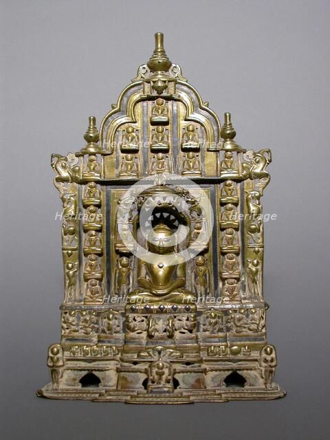 Altarpiece with Twenty-Second Jaina Tirthankara Neminatha Surrounded by Twenty-..., 1498. Creator: Unknown.